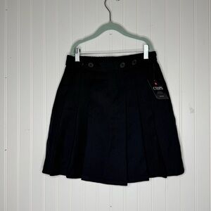 NWT Chaps Navy Blue Uniform Pleated Skort Skirt w/ Undershorts Size 14 Regular